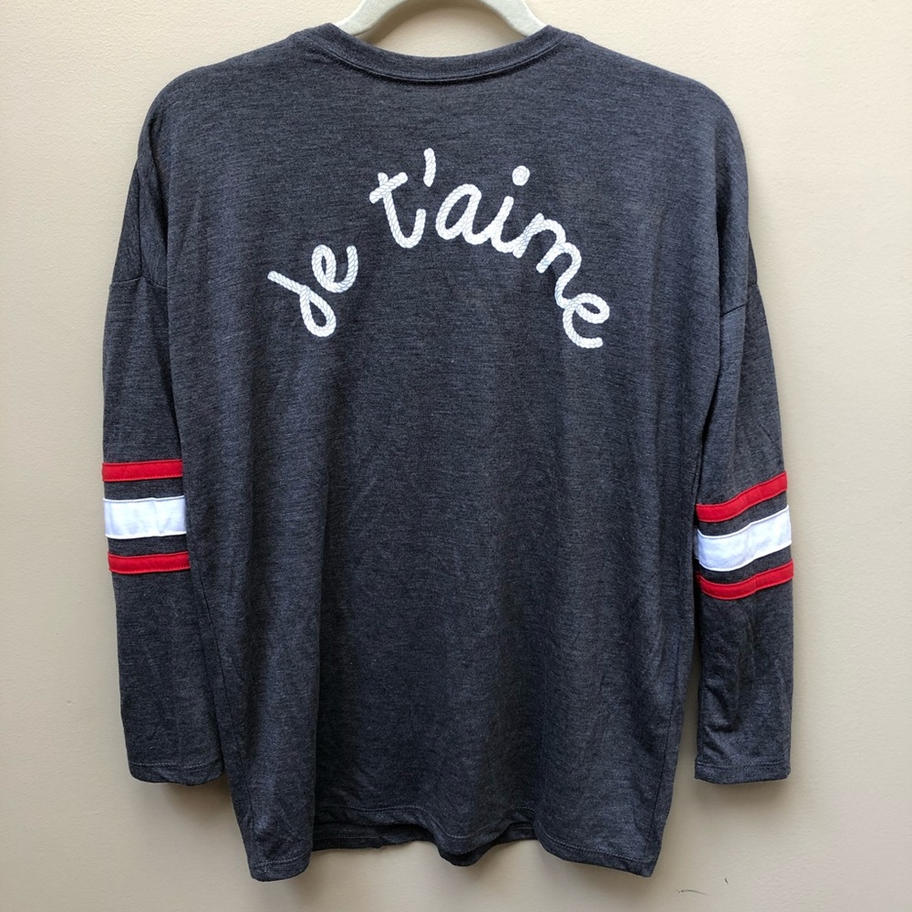 Grey slub knit baseball tee - XS - NWOT